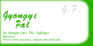 gyongyi pal business card