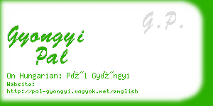 gyongyi pal business card